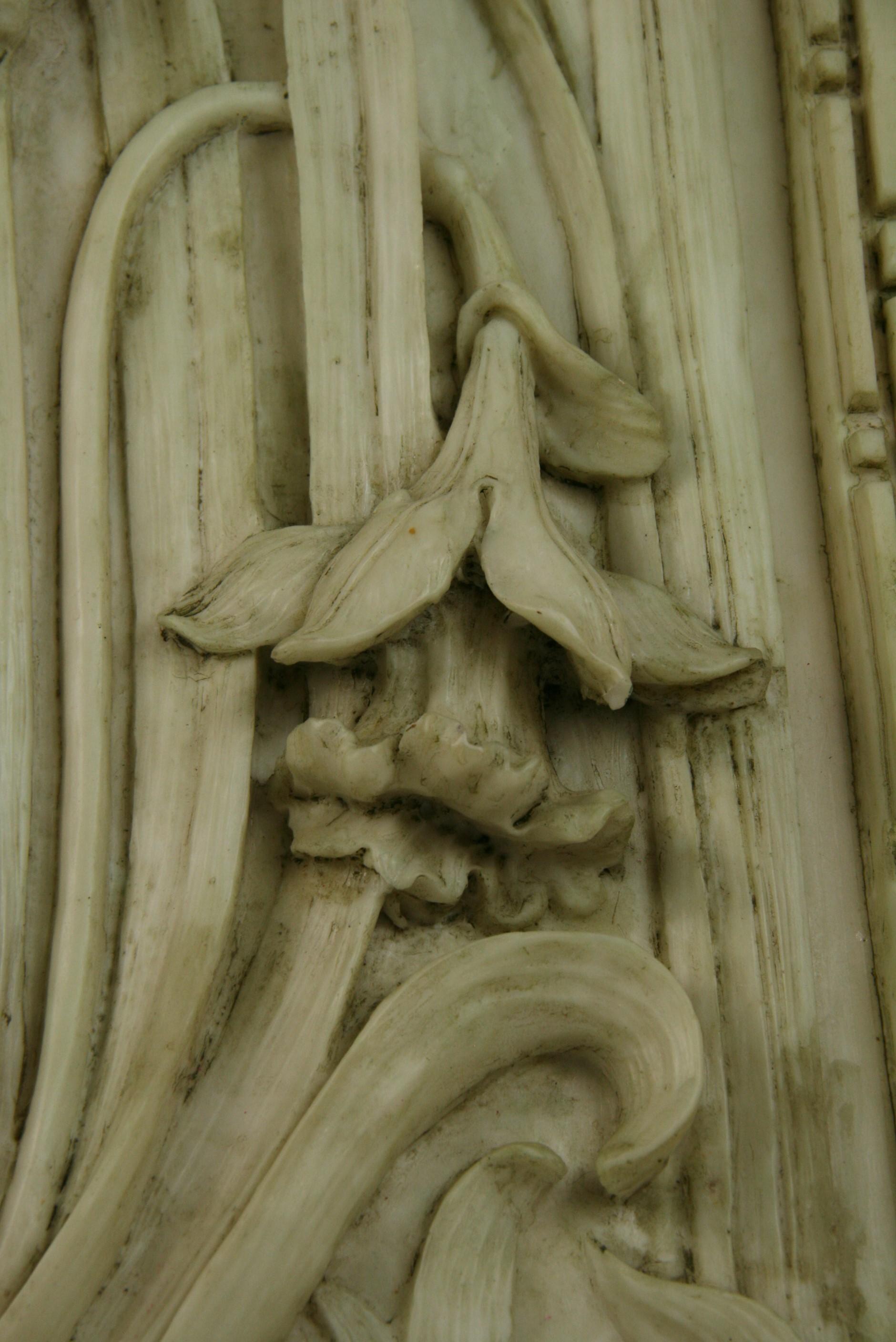 Italian Cast Resin Stone Daffodil Architectural Panel(2 panels Available) 11