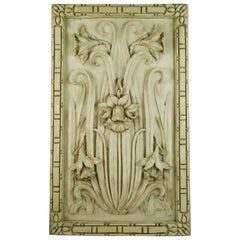 Vintage Italian Cast Resin Stone Daffodil Architectural Panel(2 panels Available)