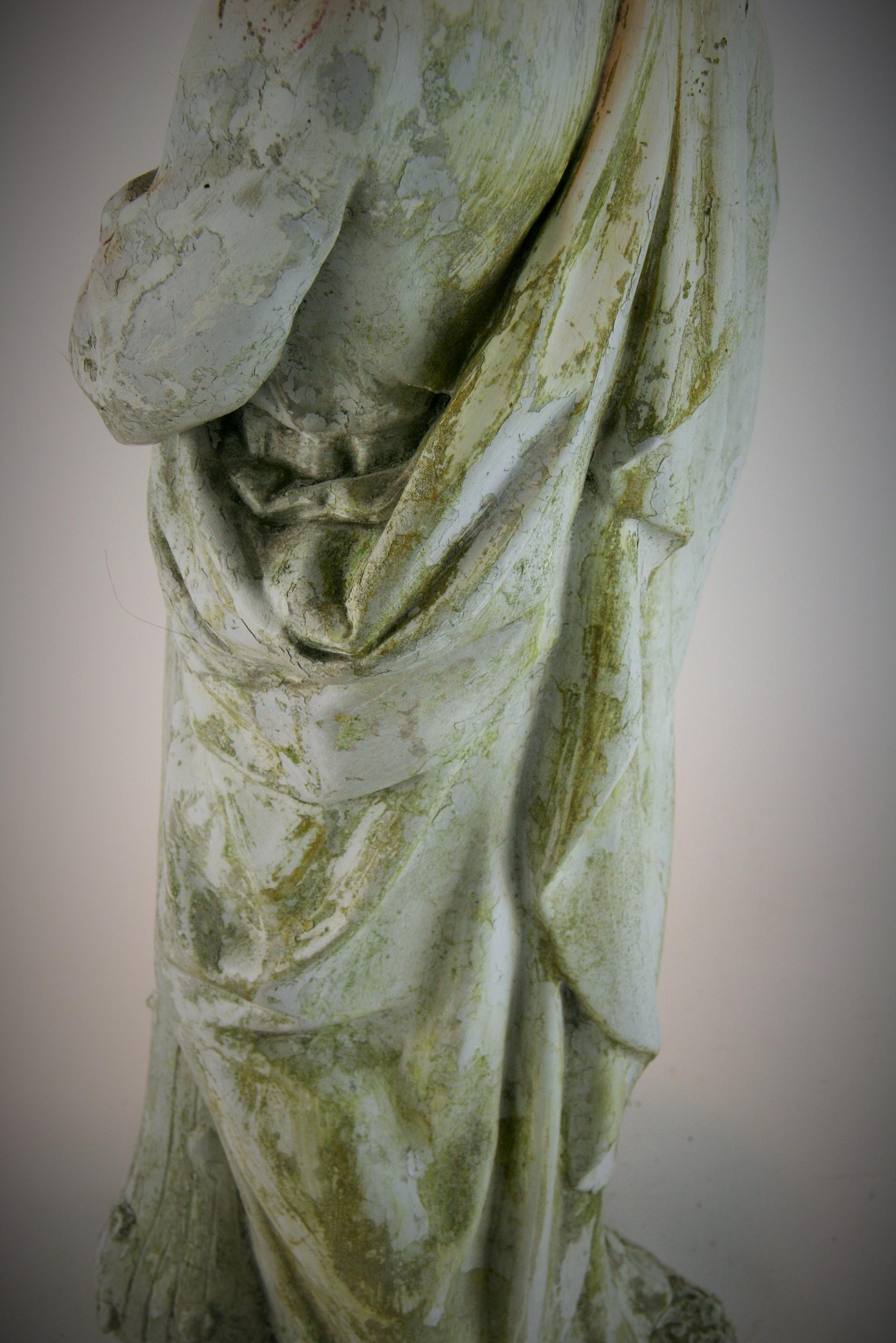 Italian Stone Garden Statue of Saint Jude 1890 12