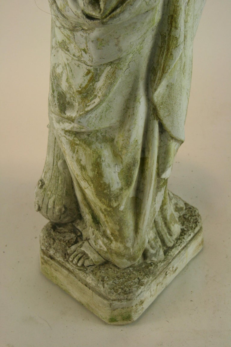 Italian Stone Garden Statue of Saint Jude 1890 For Sale 14