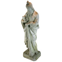 Italian Stone Garden Statue of Saint Jude 1890