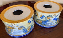Italienische Castelli Majolika-Basen, um 1800