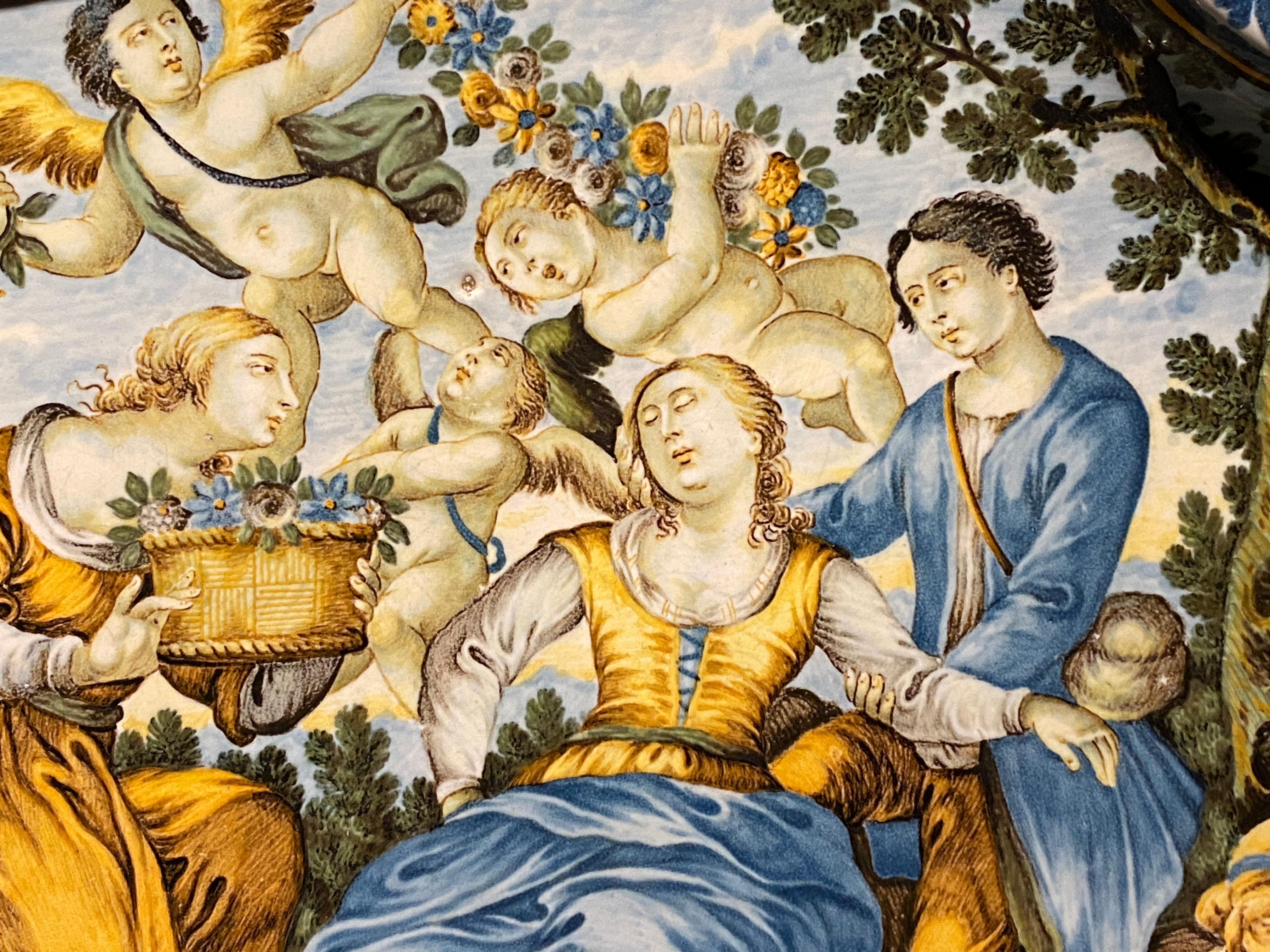 18th Century Italian Castelli Majolica Plate