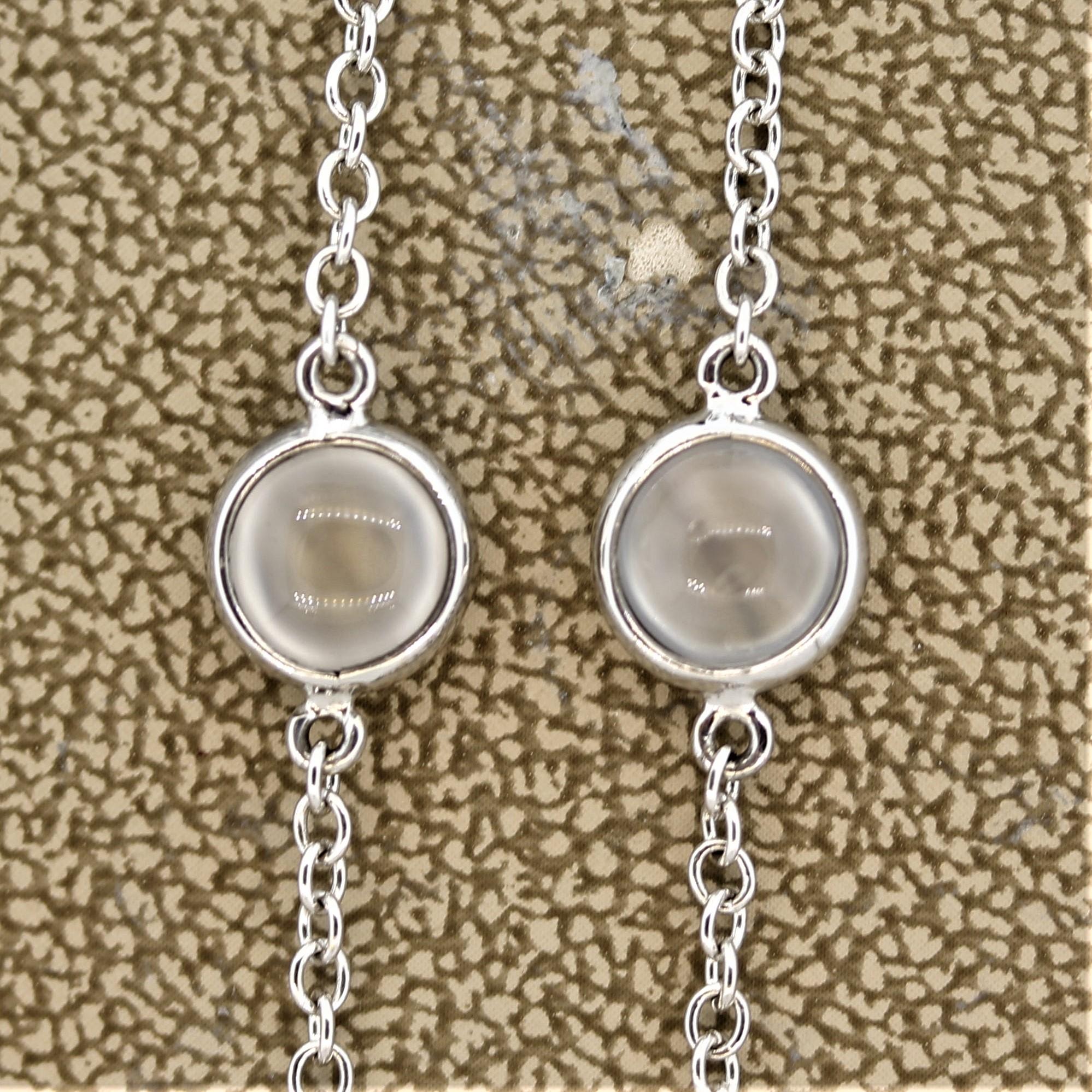 Round Cut Italian Cats-Eye-Moonstone Star-Diopside Diamond Gold Necklace For Sale