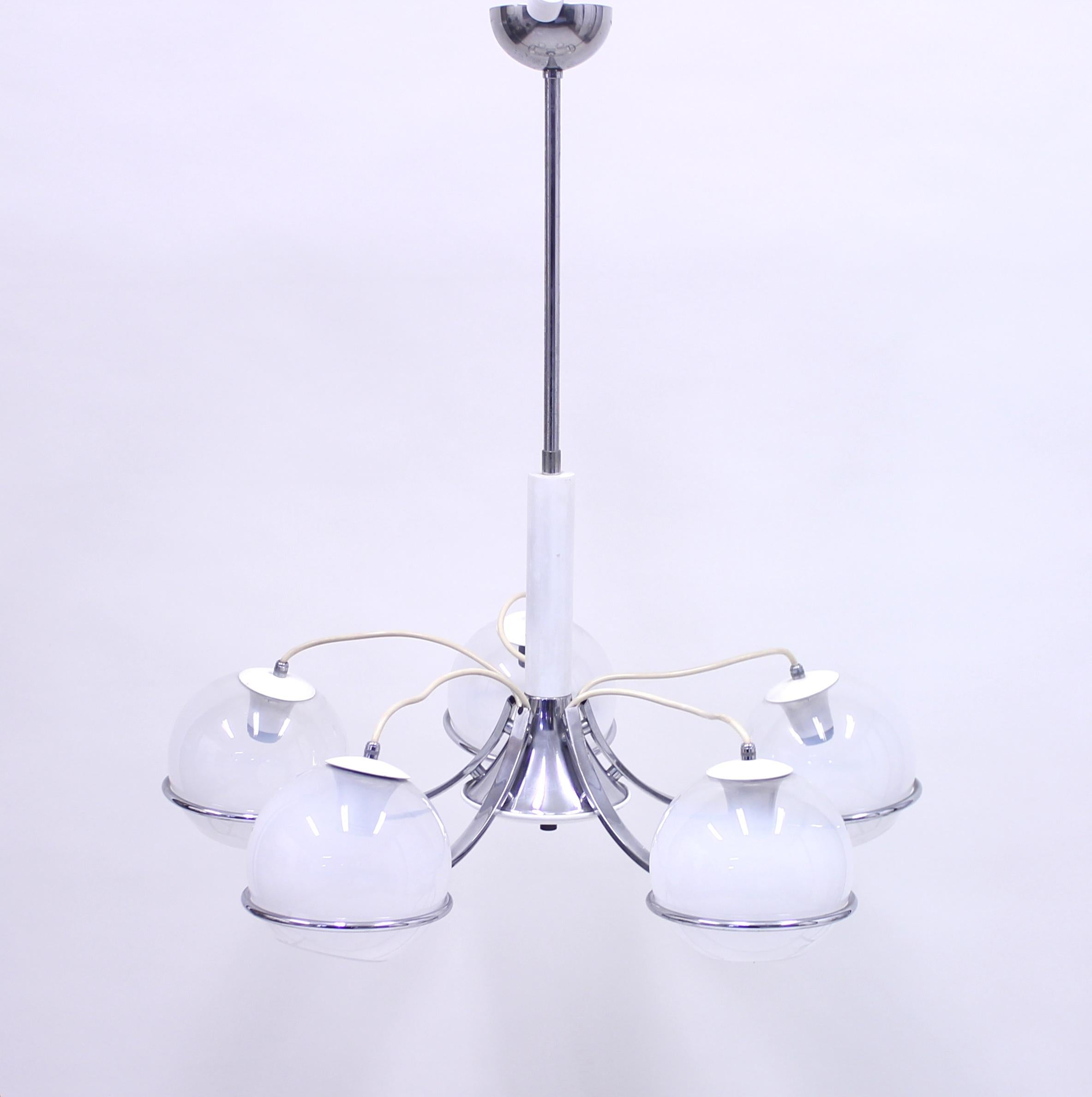 Late 20th Century Italian Ceiling Lamp Attributed to Gino Sarfatti, 1960s For Sale