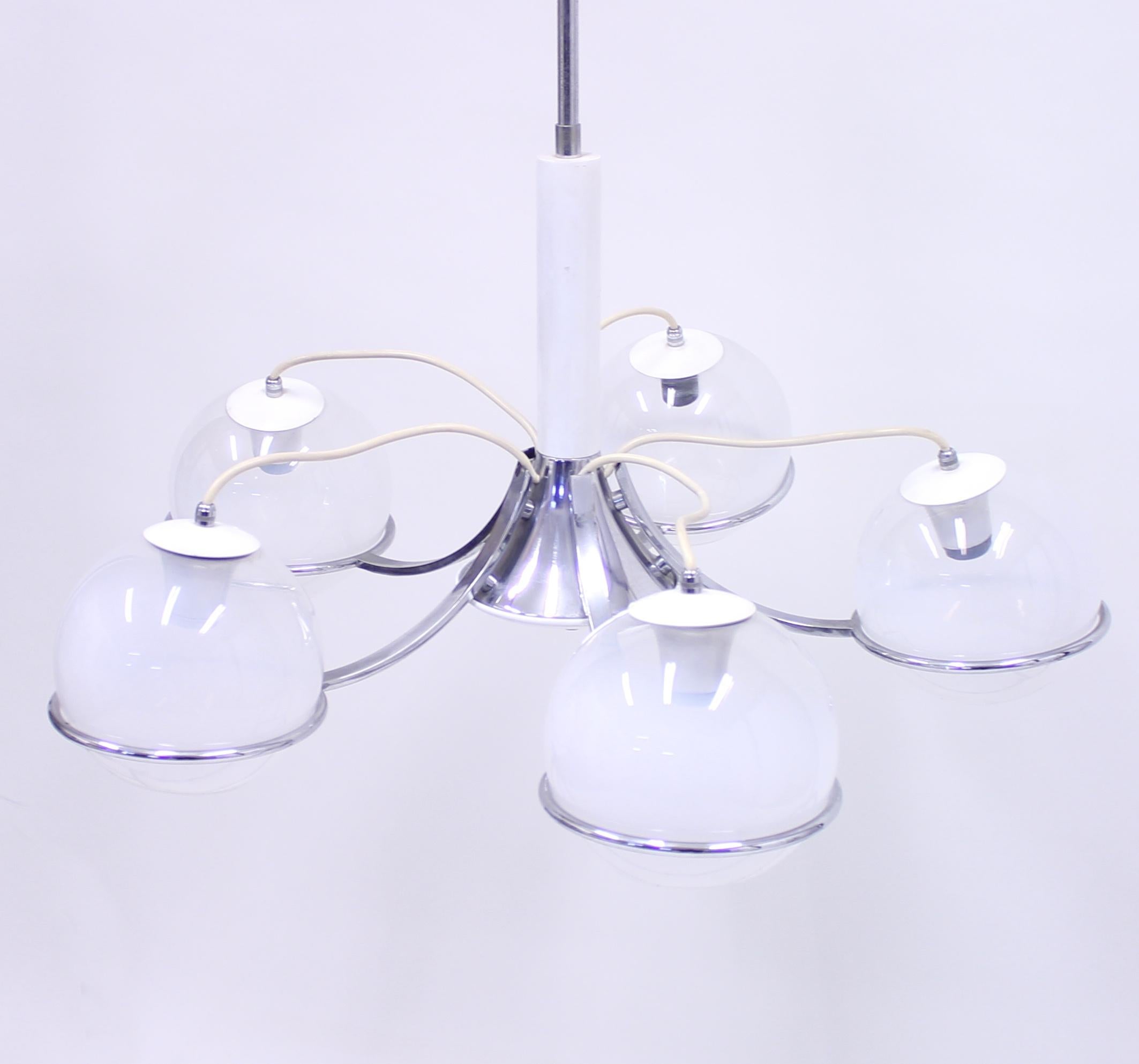Metal Italian Ceiling Lamp Attributed to Gino Sarfatti, 1960s For Sale