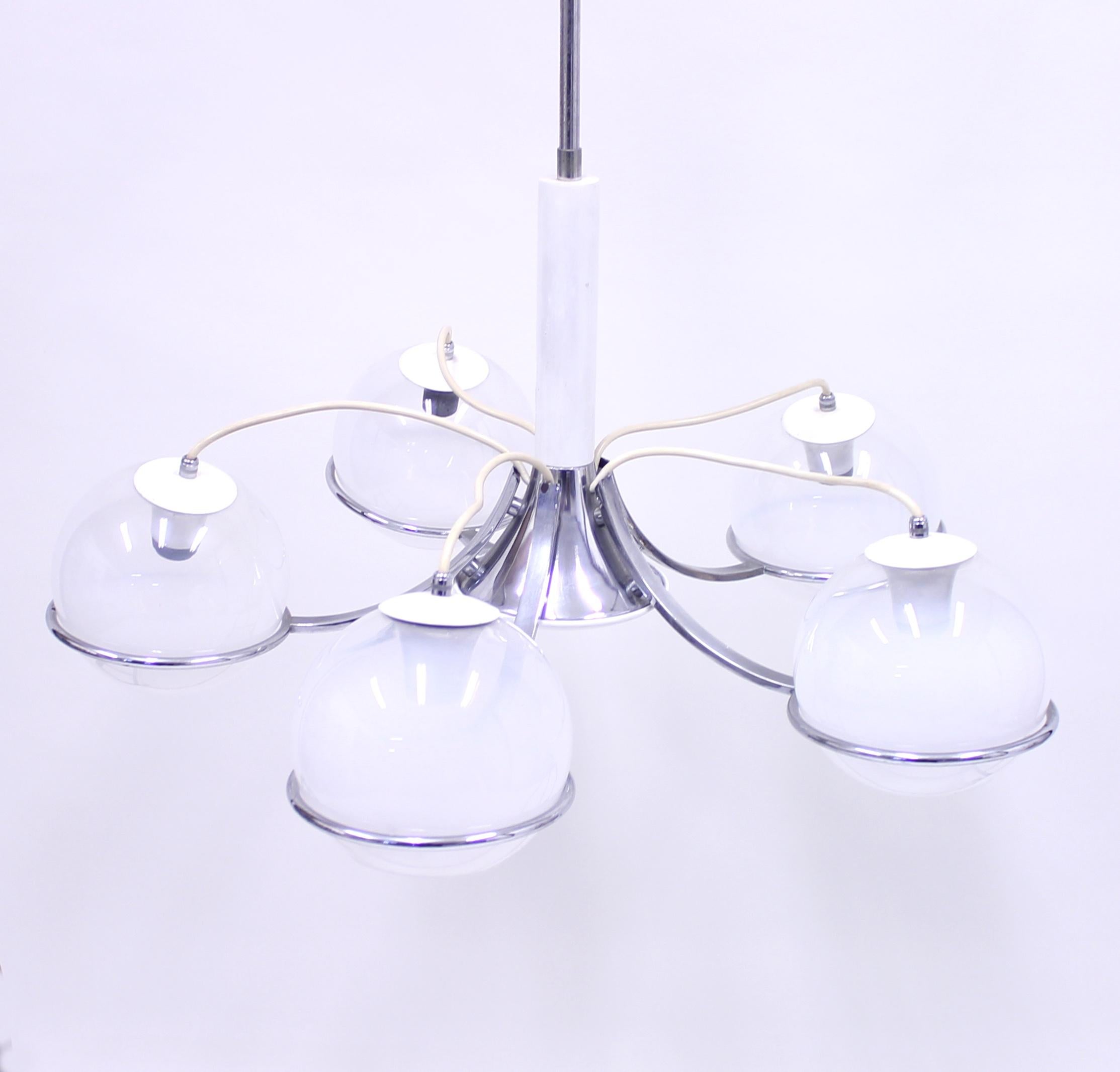 Italian Ceiling Lamp Attributed to Gino Sarfatti, 1960s For Sale 1