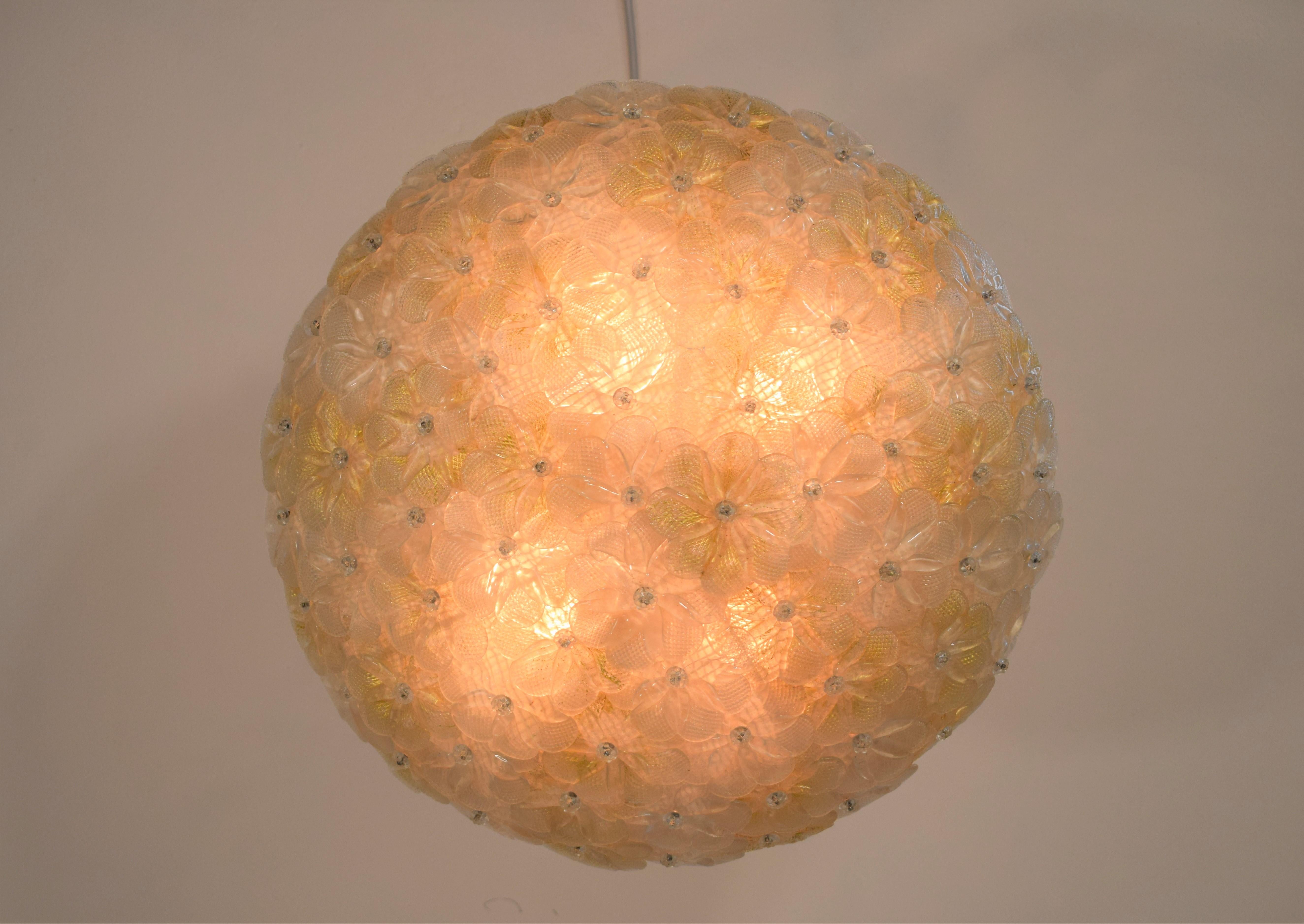Mid-20th Century Italian Ceiling Lamp by Seguso, 1960s For Sale
