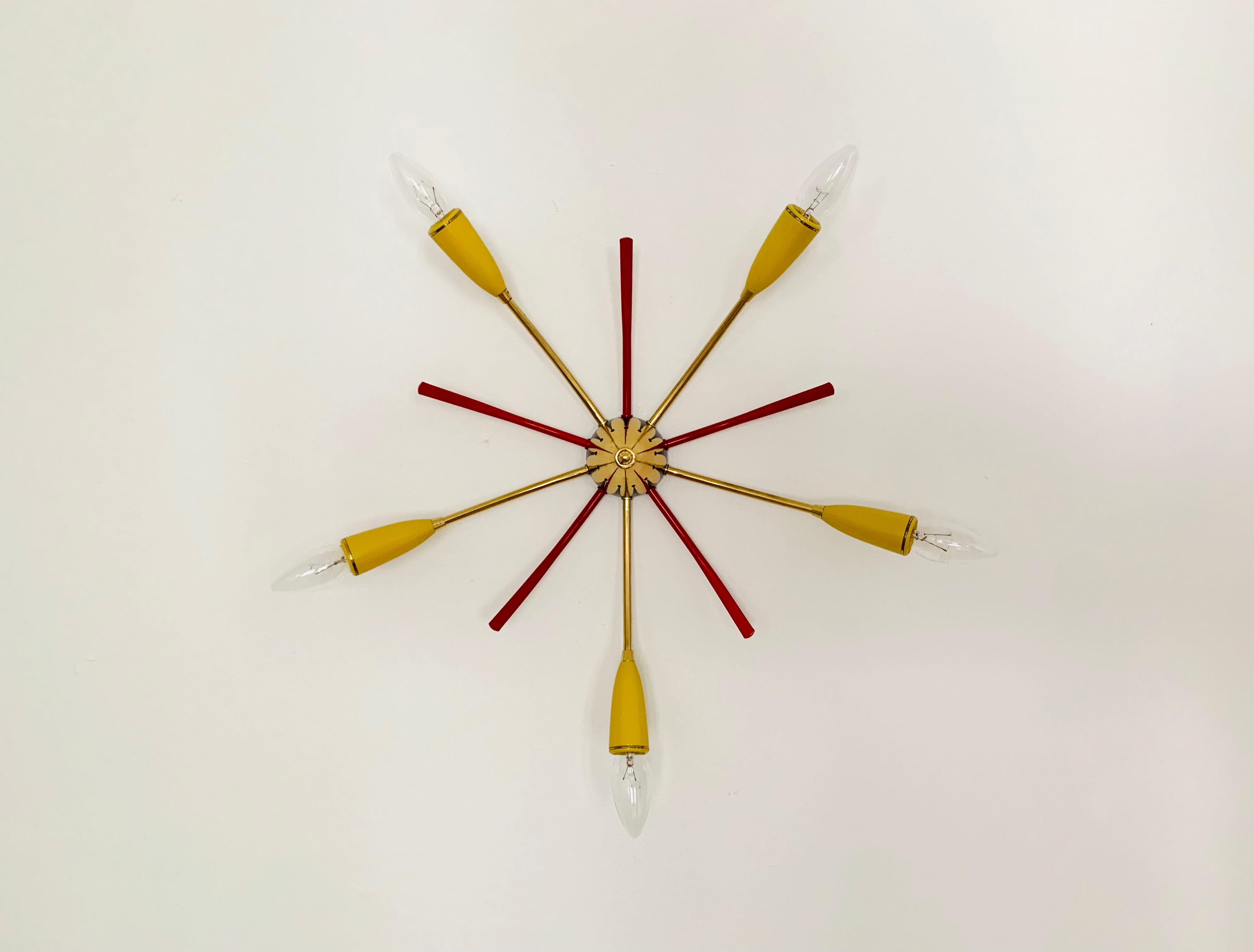 Mid-Century Modern Italian Ceiling Lamp For Sale