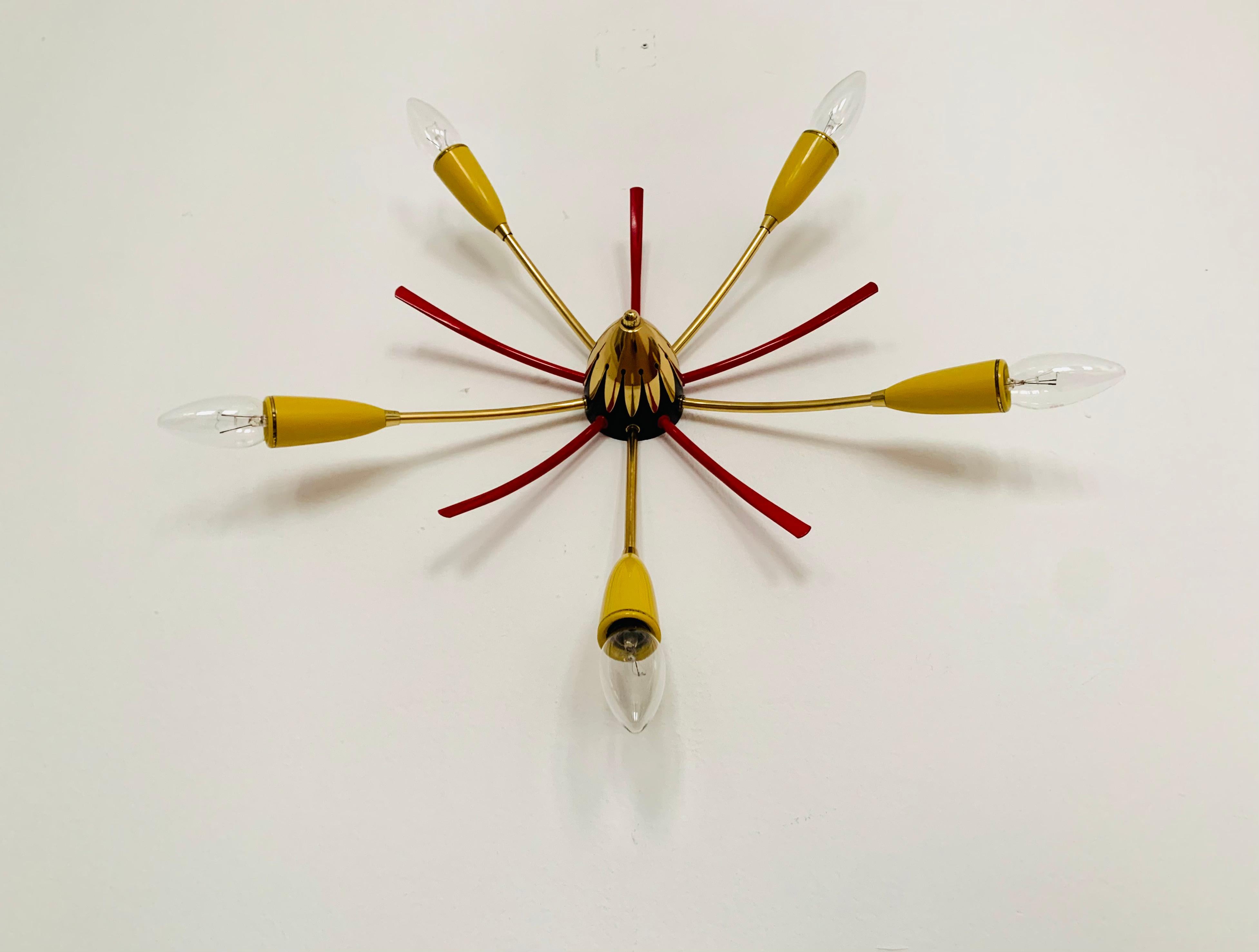 Mid-20th Century Italian Ceiling Lamp For Sale