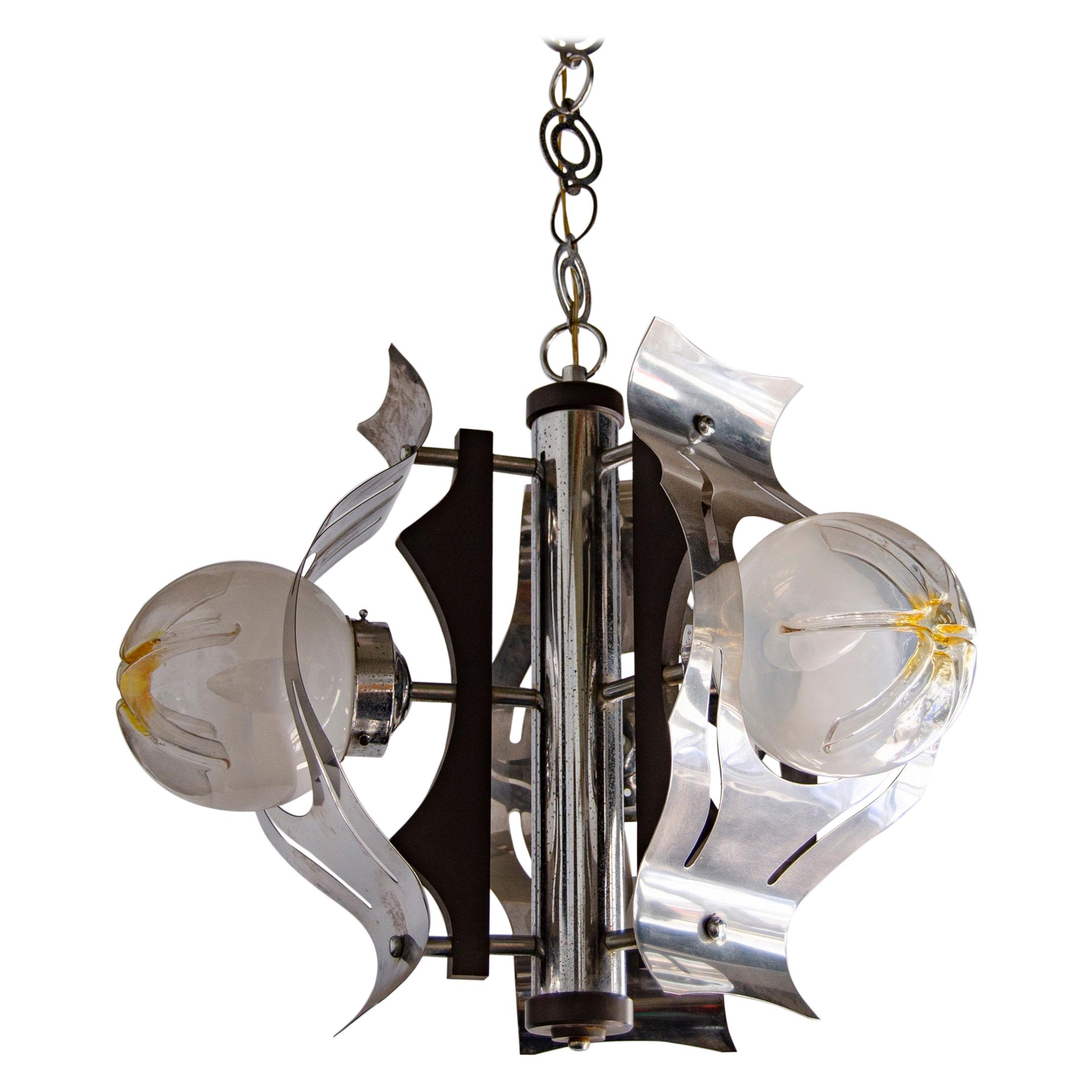 Italian Ceiling Lamp from the 1950s, Mazzega For Sale