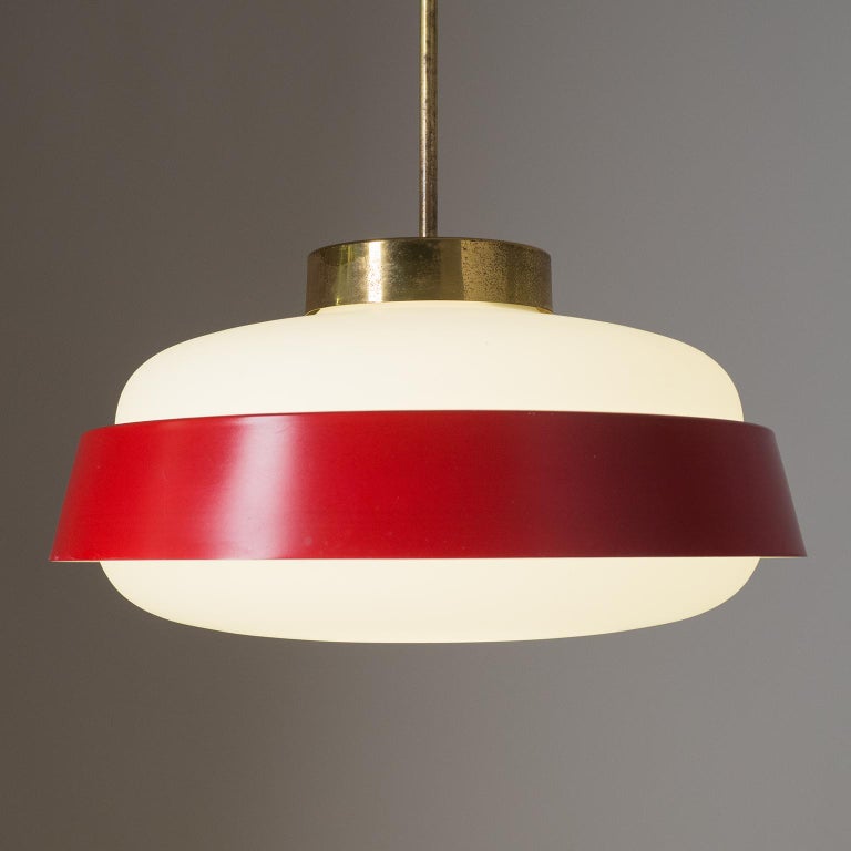 Lacquered Italian Ceiling Light, circa 1960 For Sale