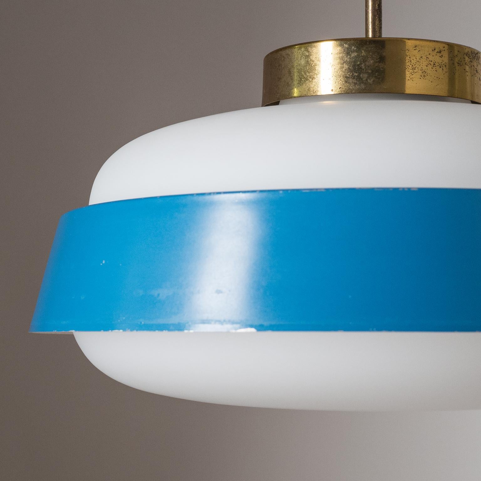 Lacquered Italian Ceiling Light, circa 1960 For Sale