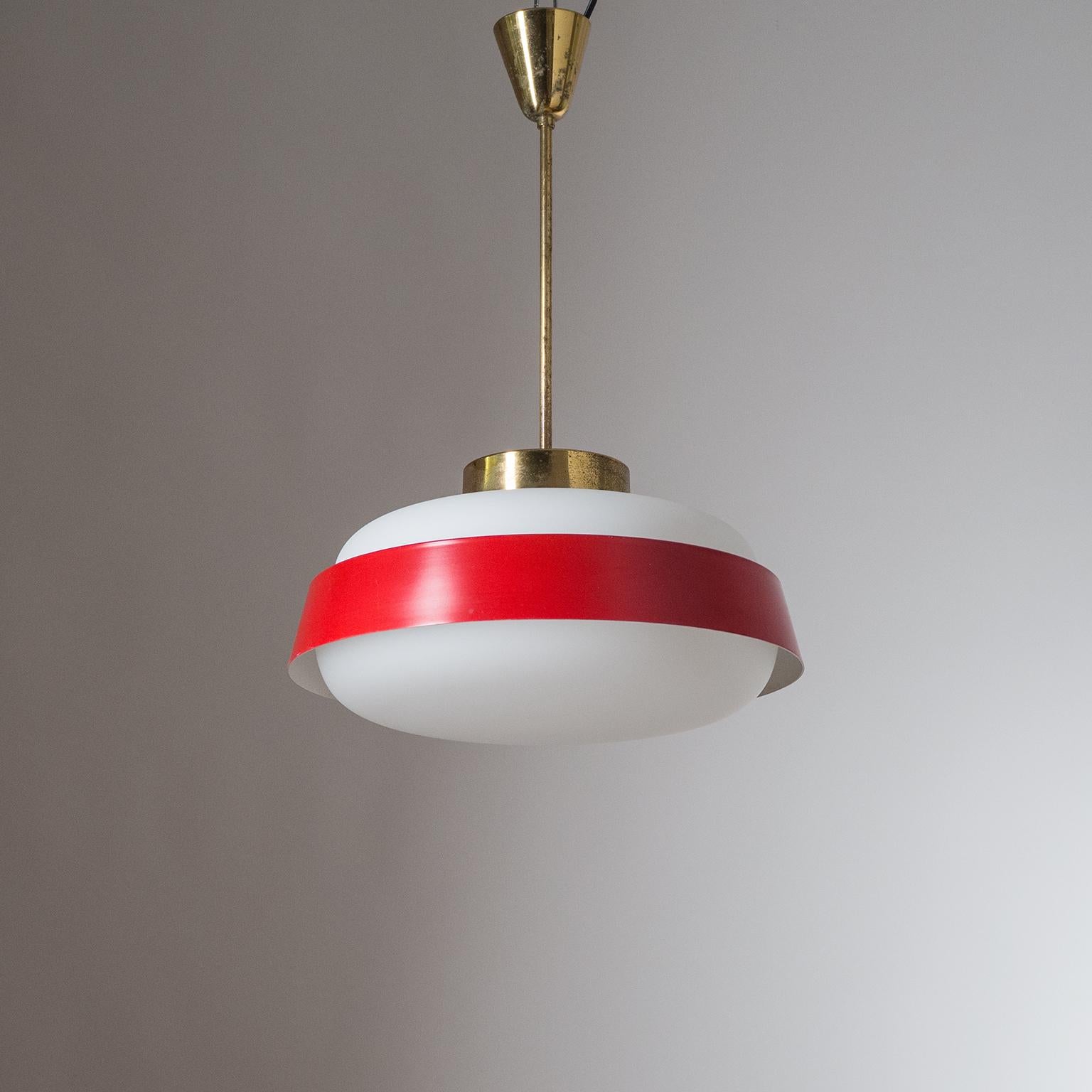 Lacquered Italian Ceiling Light, circa 1960 For Sale