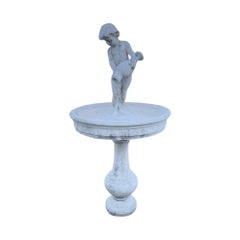 Antique Italian Concrete Composite Central Fountain
