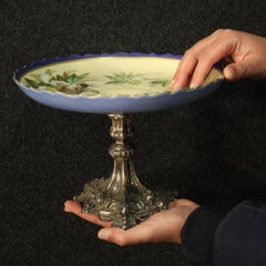 Italian Centerpiece in Painted Ceramic, 20th Century