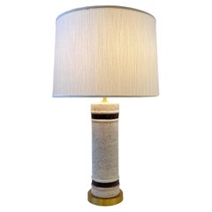 Italian Ceramic and Brass Table Lamp by Bitossi 
