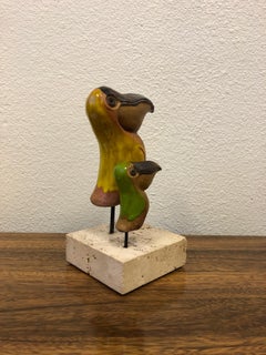 Italian Ceramic and Travertine Pelicans by Gil Etruschi for Raymor