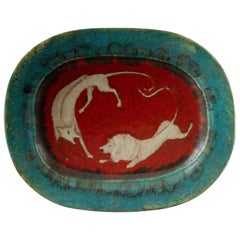 Piatto d'arte in ceramica italiana di Eugenio Pattarino