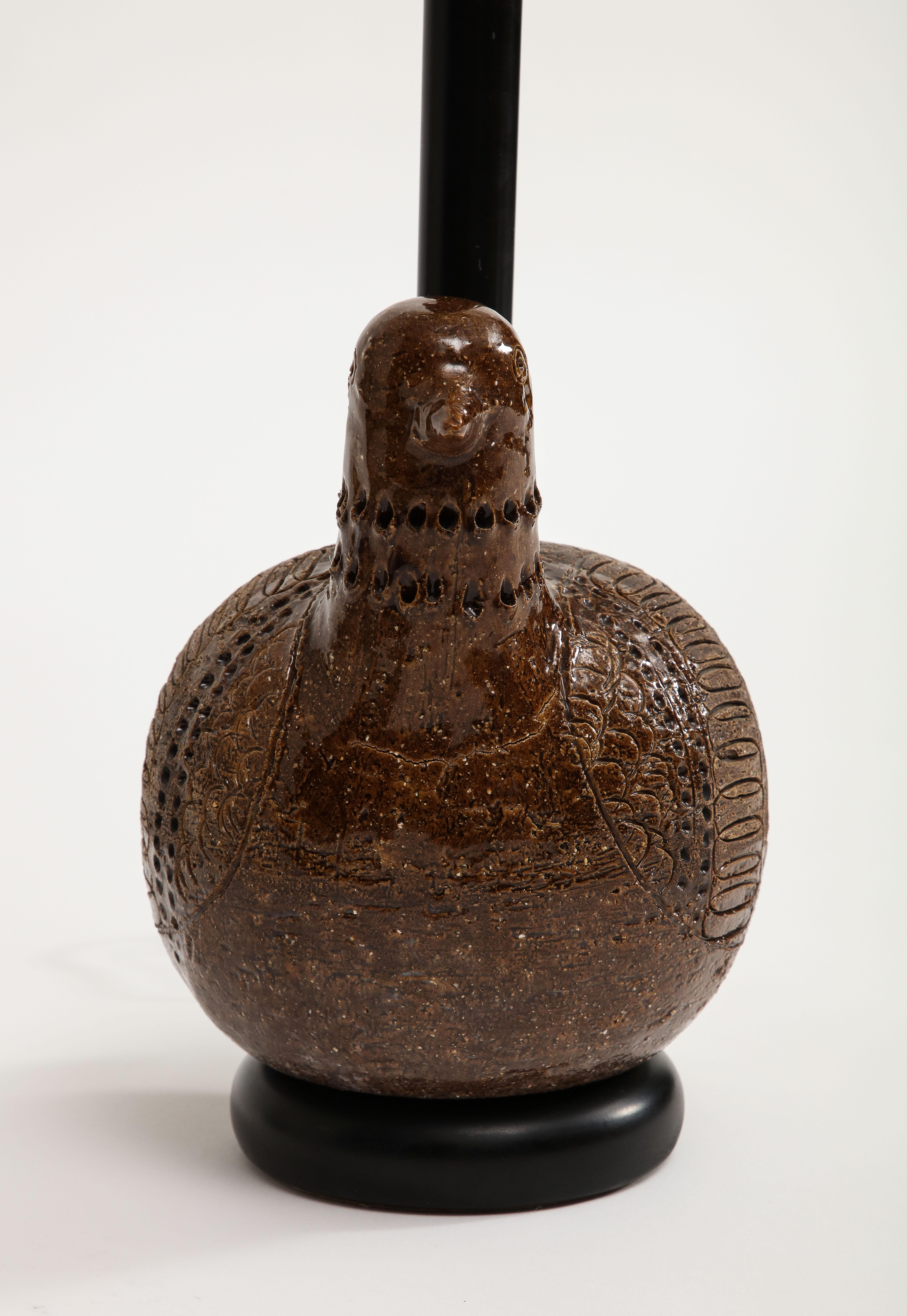 Italian Ceramic Bird Table Lamp by Aldo Londi for Bitossi  11