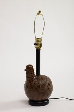 Italian Ceramic Bird Table Lamp by Aldo Londi for Bitossi