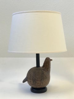 Italian Ceramic Bird Table Lamp by Bitossi