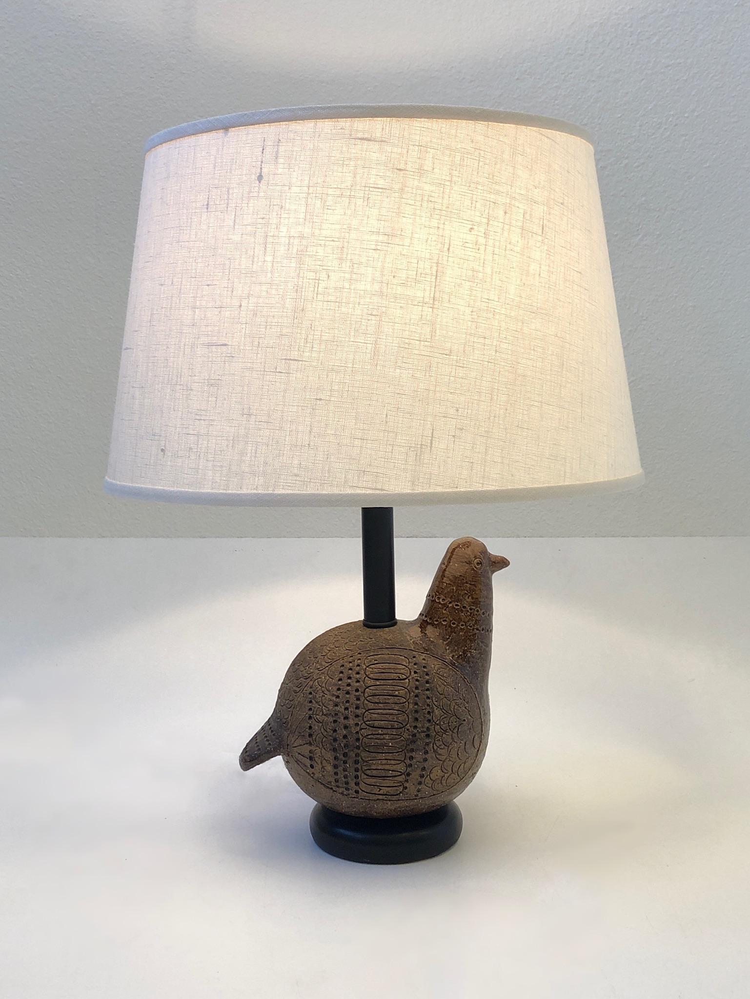 Italian Ceramic Bird Table Lamp by Bitossi 1