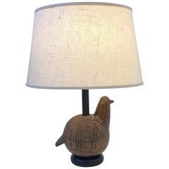 Italian Ceramic Bird Table Lamp by Bitossi