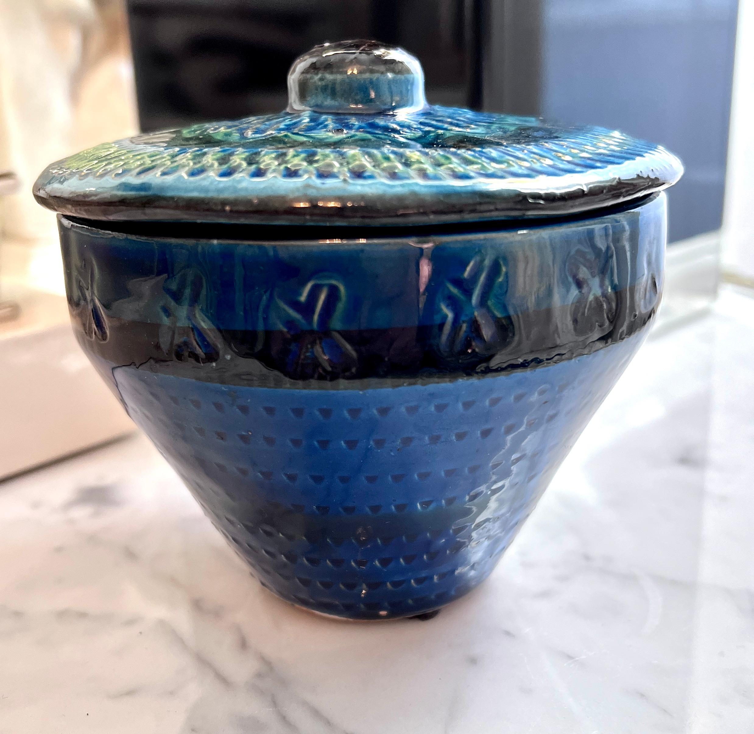 Italian Ceramic Bitossi Lidded Jar or Bowl  For Sale 4