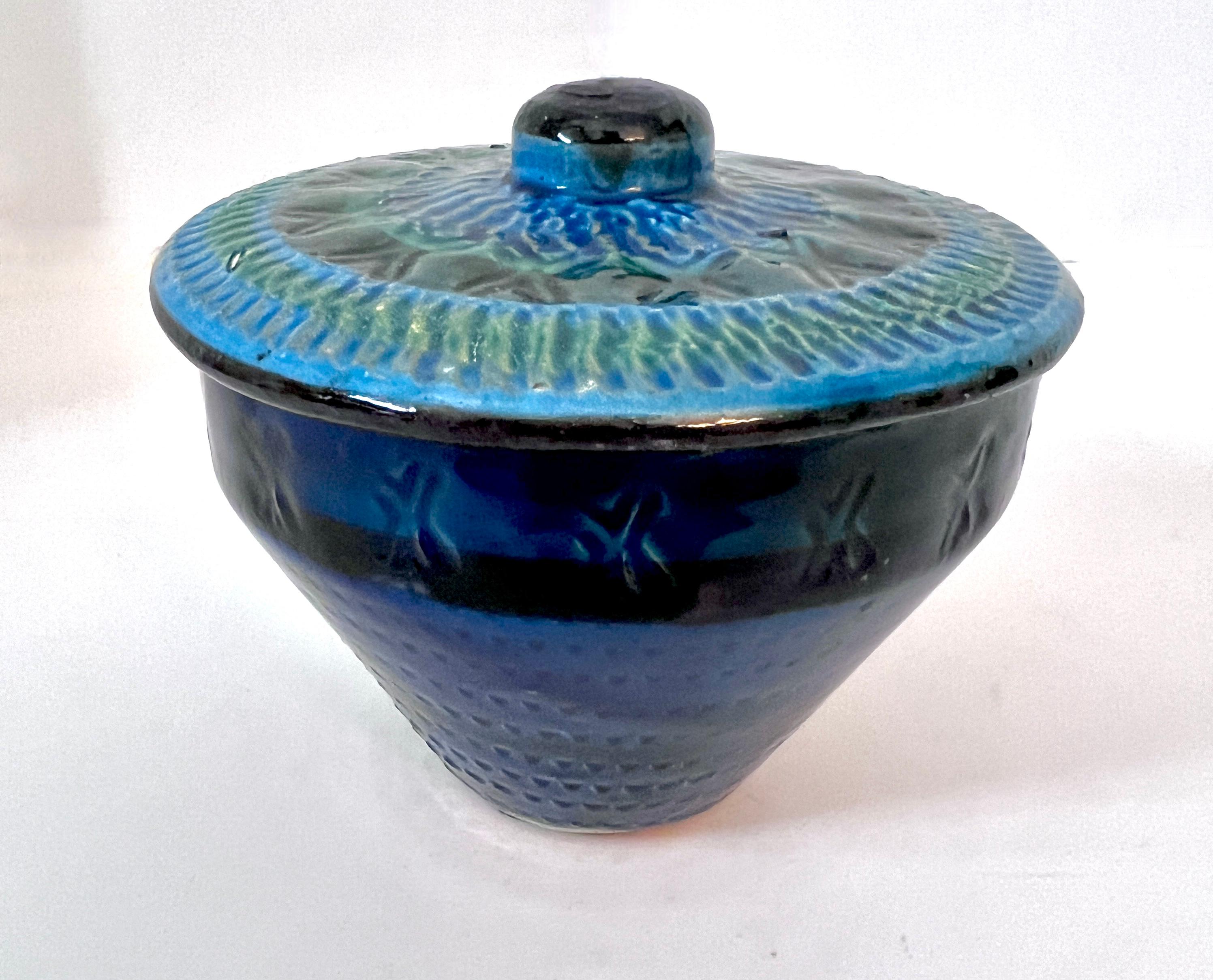 Italian Ceramic Bitossi Lidded Jar or Bowl  For Sale 1
