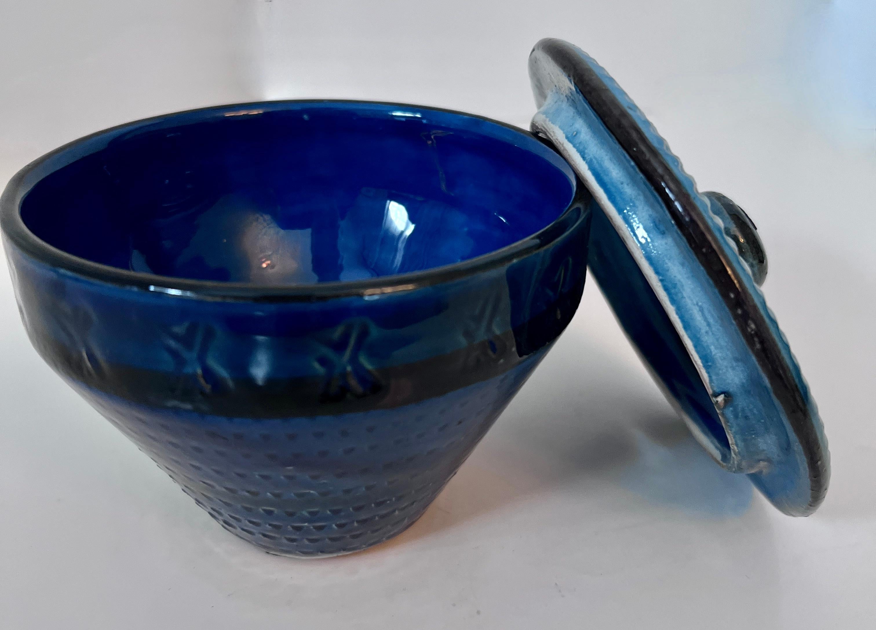 Italian Ceramic Bitossi Lidded Jar or Bowl  For Sale 2