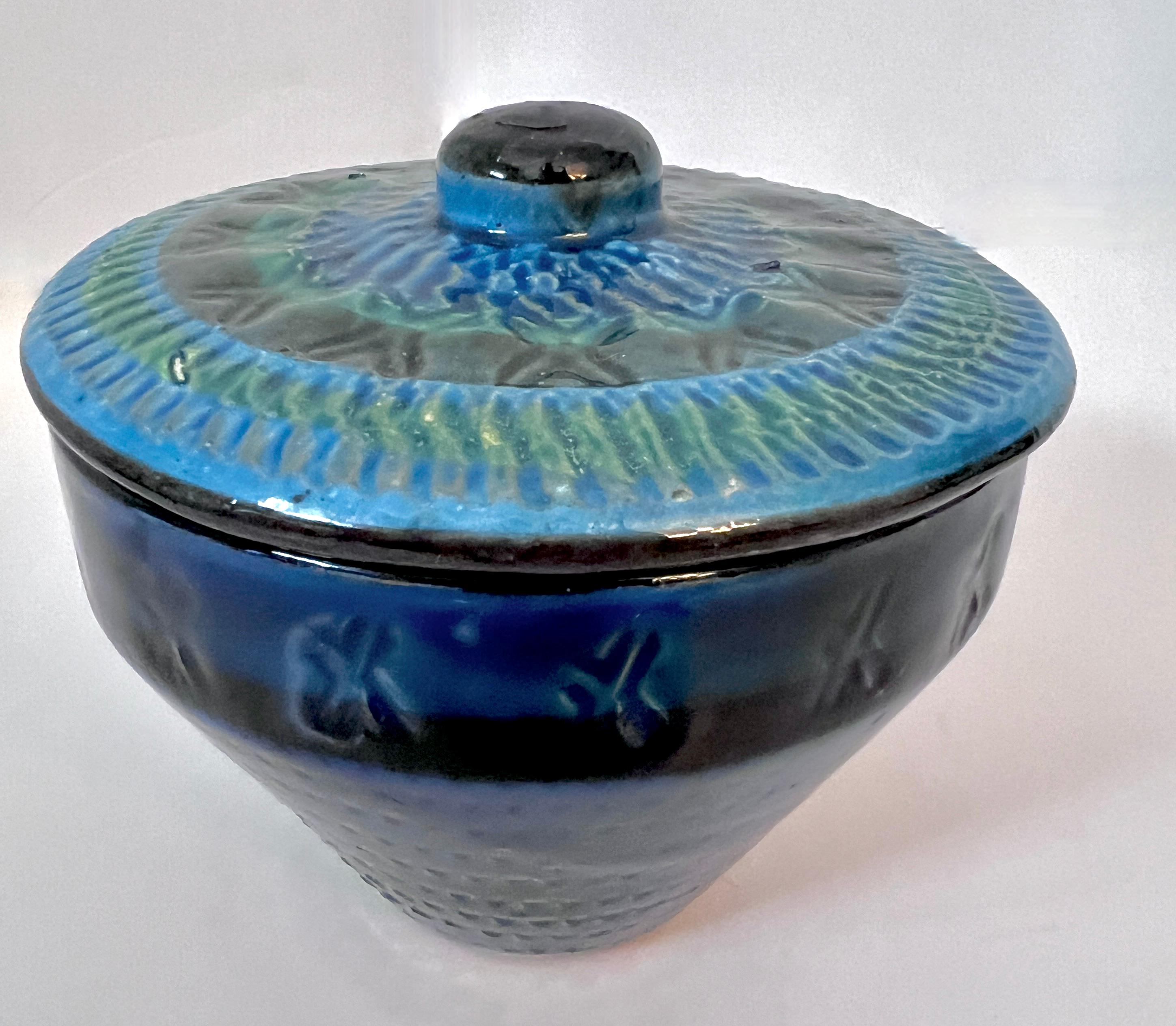 Italian Ceramic Bitossi Lidded Jar or Bowl  For Sale 3