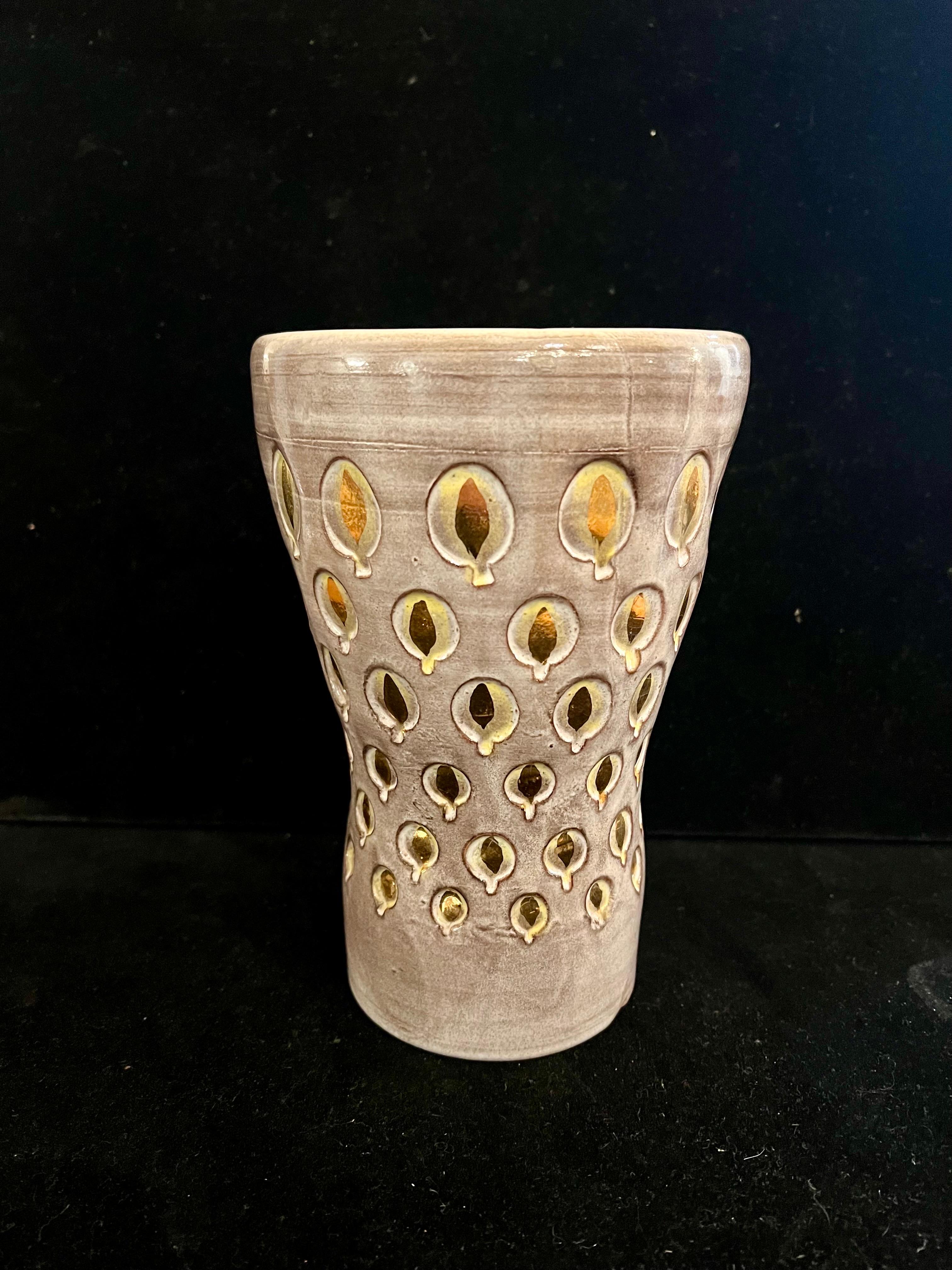 Mid-Century Modern Vase italien émaillé Bitossi Raymor en vente