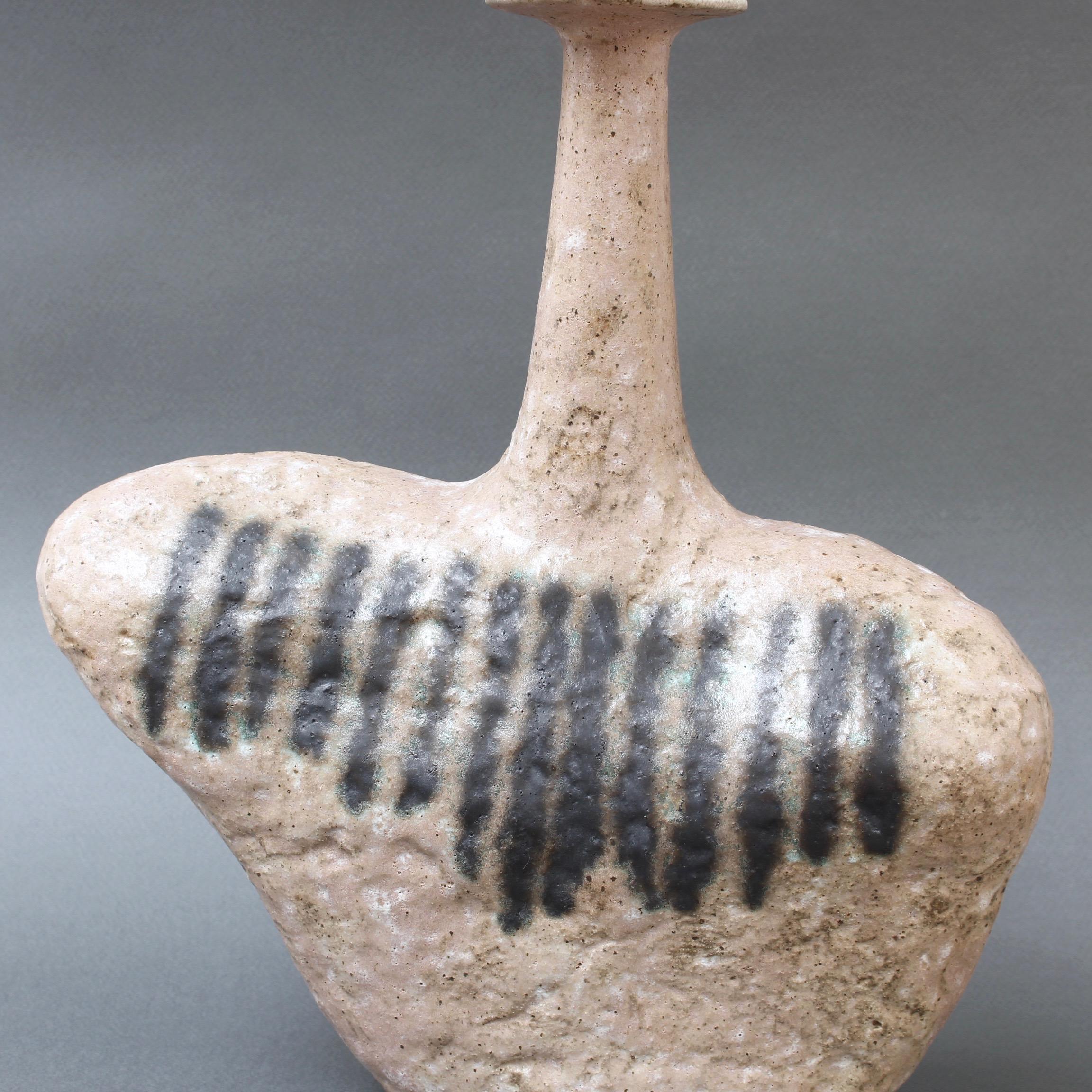Italian Ceramic Bottle-Shaped Vase by Bruno Gambone, circa 1980s For Sale 6
