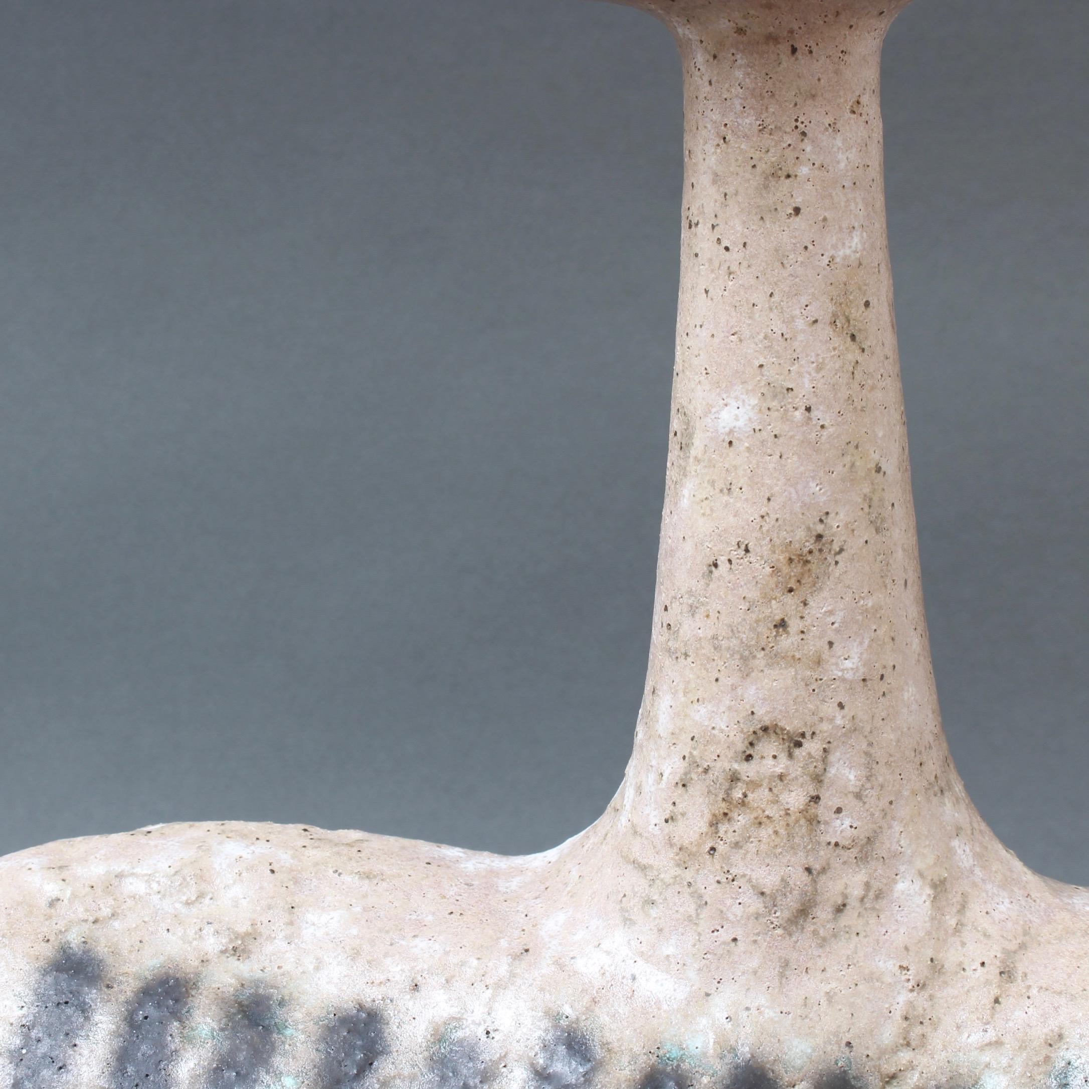 Italian Ceramic Bottle-Shaped Vase by Bruno Gambone, circa 1980s For Sale 9