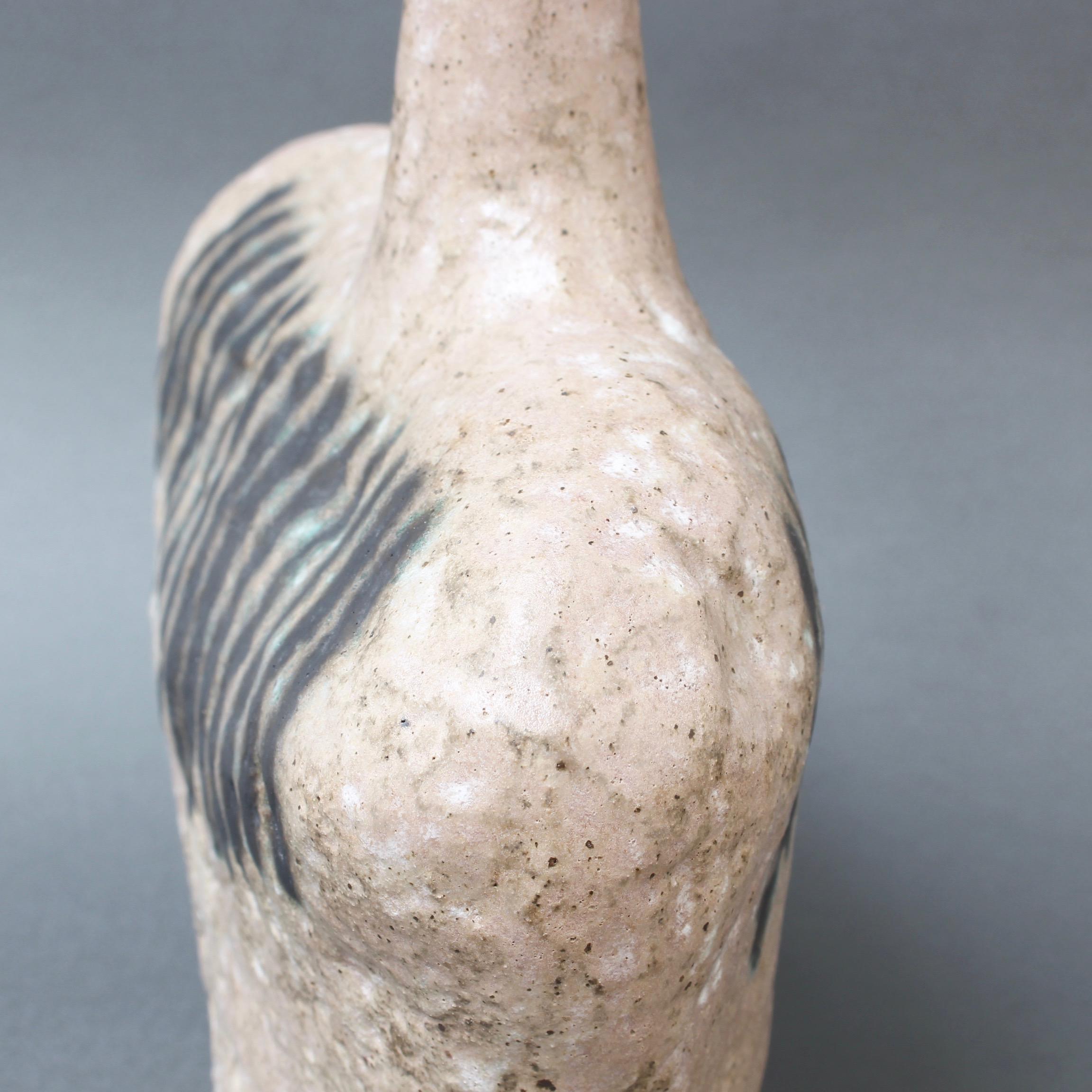 Italian Ceramic Bottle-Shaped Vase by Bruno Gambone, circa 1980s For Sale 12