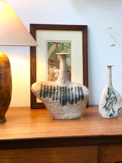 Italian Ceramic Bottle-Shaped Vase by Bruno Gambone, circa 1980s