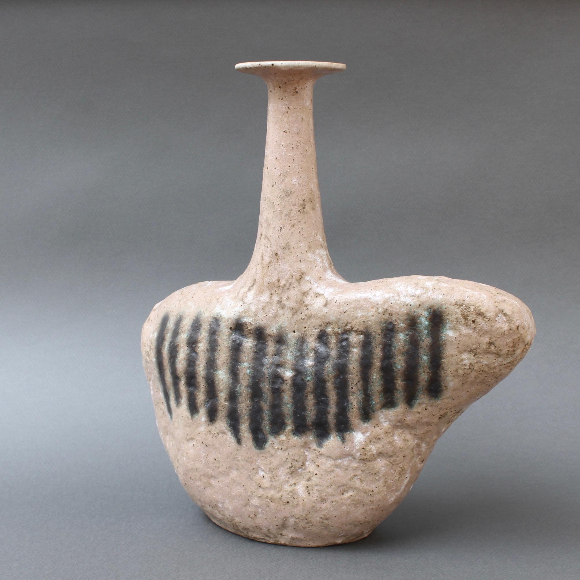 Italian Ceramic Bottle-Shaped Vase by Bruno Gambone, circa 1980s For Sale 2