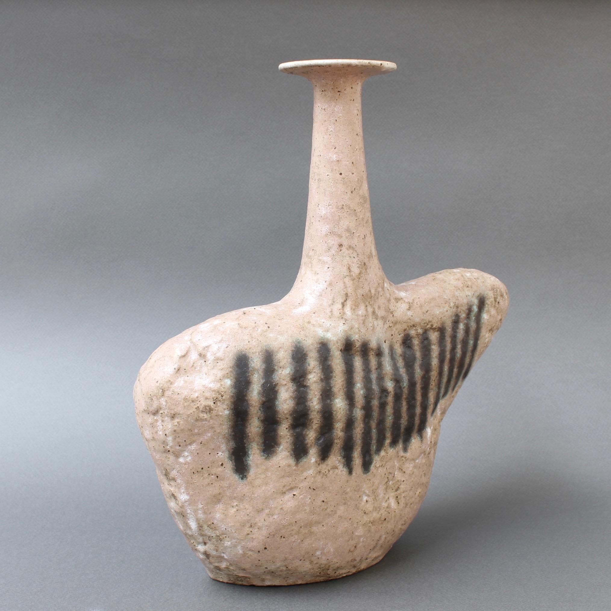Italian Ceramic Bottle-Shaped Vase by Bruno Gambone, circa 1980s For Sale 4