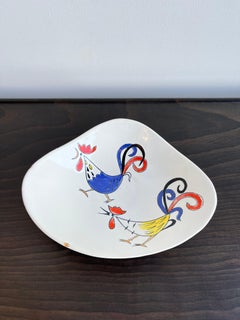 Ciotola in ceramica italiana realizzata a mano da Rometti, Mid-Century Modern, 25 cm
