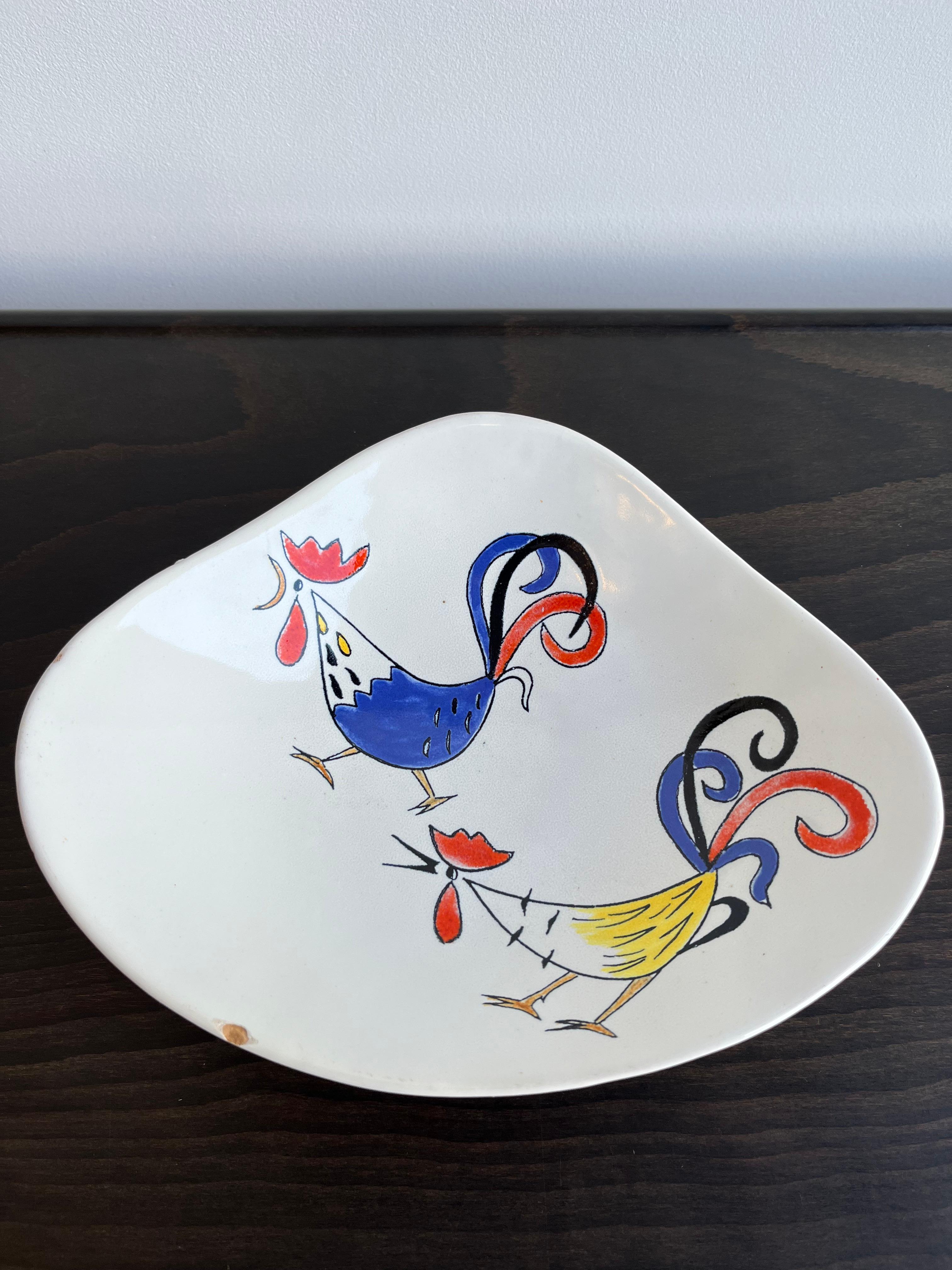 Hand-Crafted Italian Ceramic Bowl by Rometti 1970s For Sale