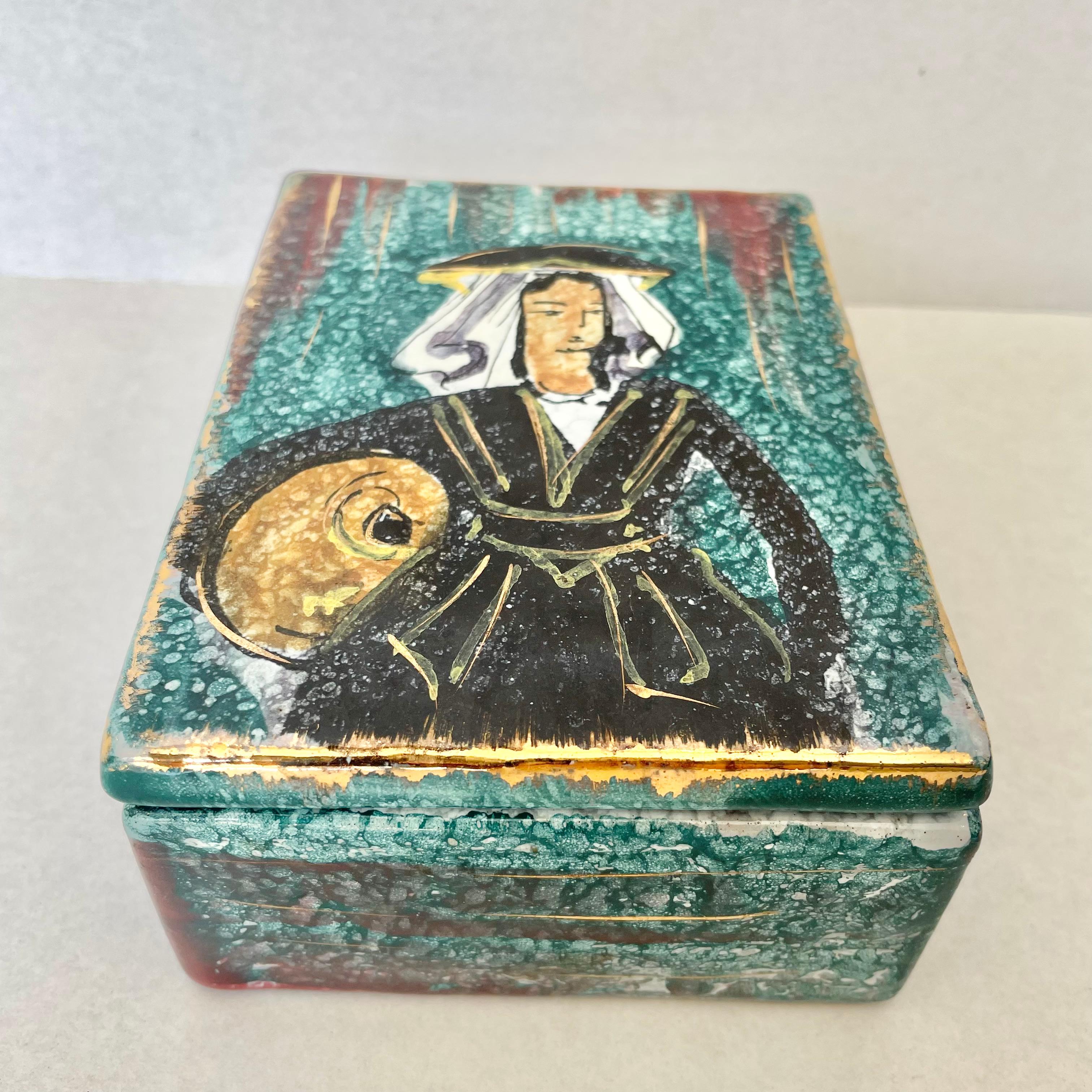 Italian Ceramic Box For Sale 3