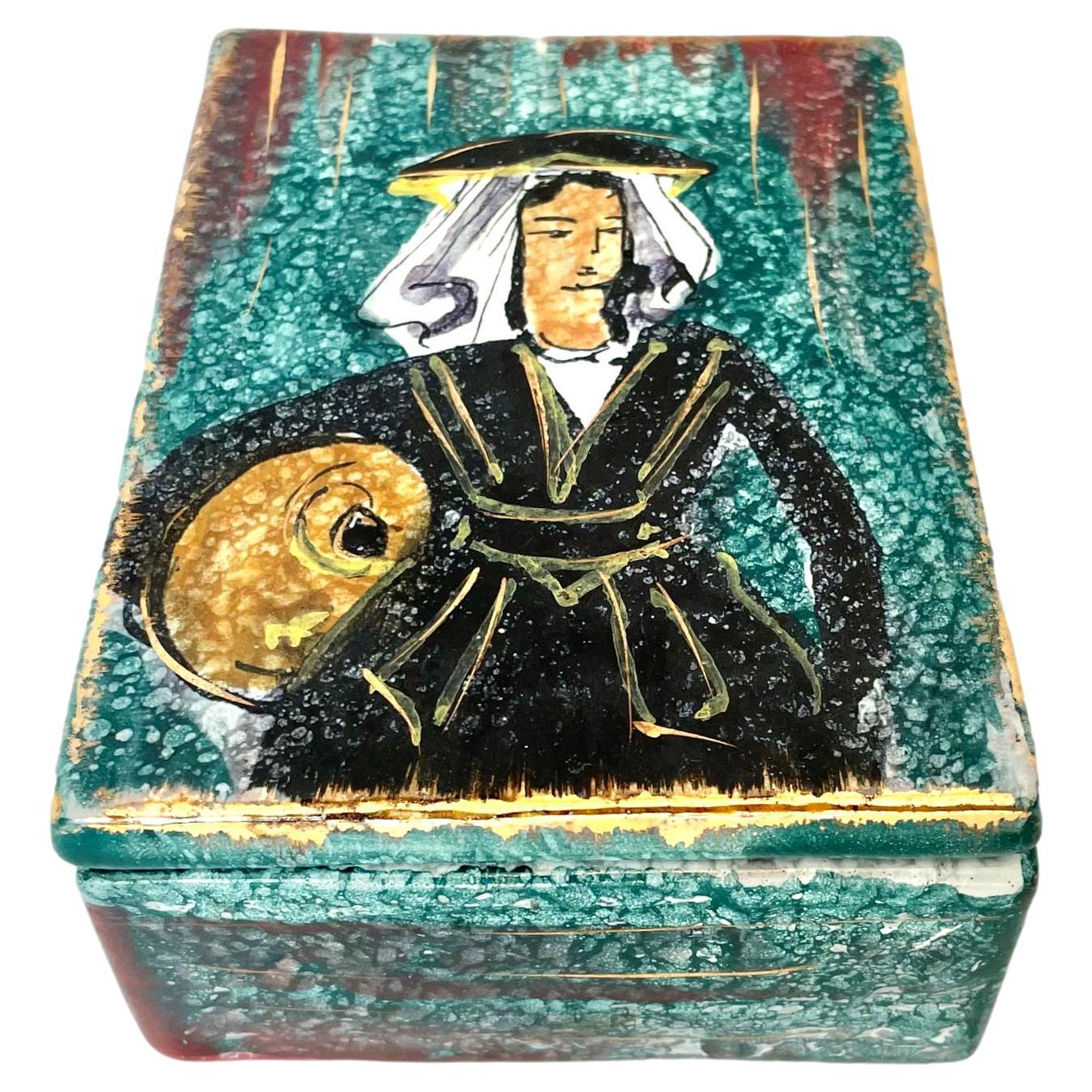 Italian Ceramic Box For Sale