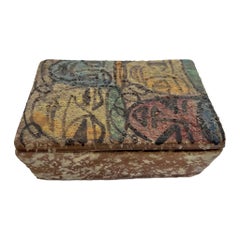 Italian Ceramic Box with Faces
