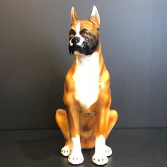 Italian Ceramic Boxer, Italy 1970s