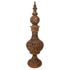 Italian Ceramic Candleholder and Incense Burner, Handcrafted Decorative Set
