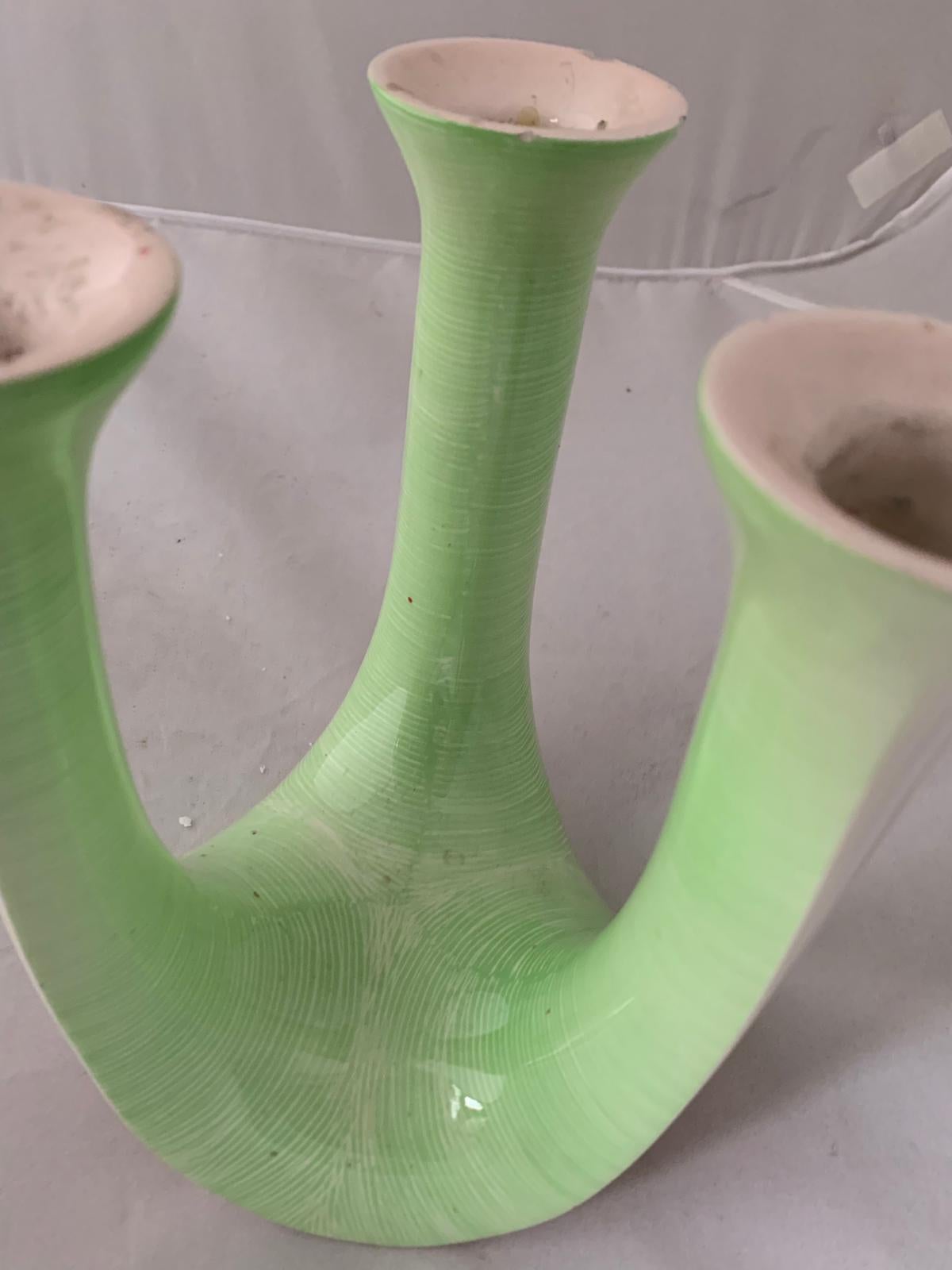 Italian Ceramic Candleholder from Vibi, 1950s In Good Condition For Sale In Montelabbate, PU