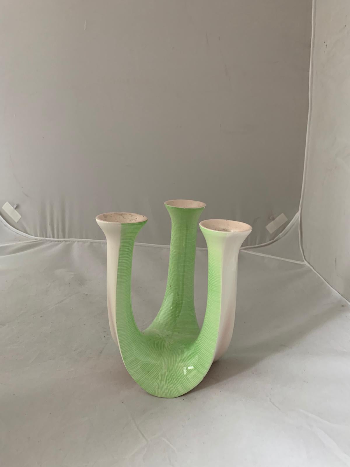 Italian Ceramic Candleholder from Vibi, 1950s For Sale 1