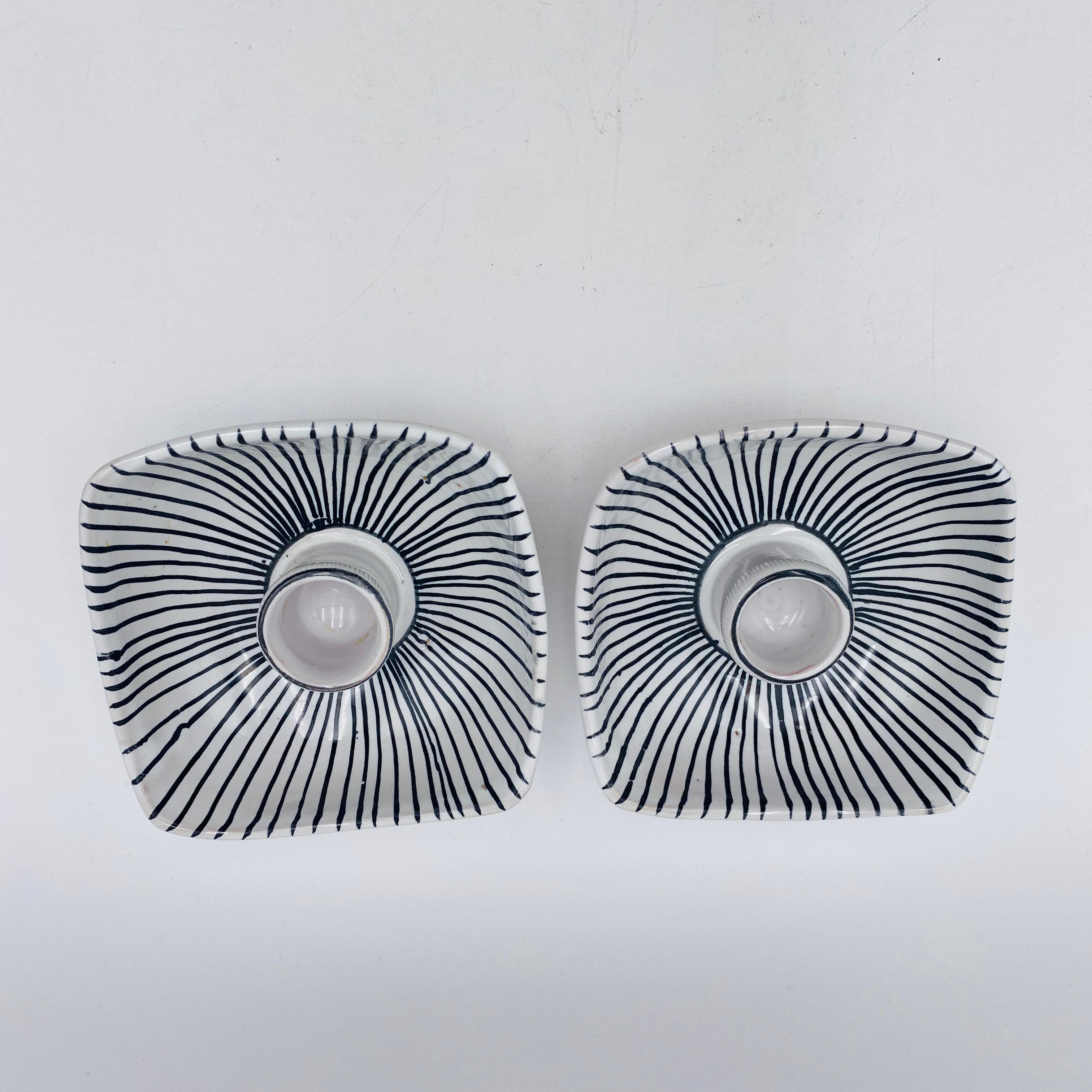 Italian Ceramic Candlestick Holders Italy 1960s For Sale 10