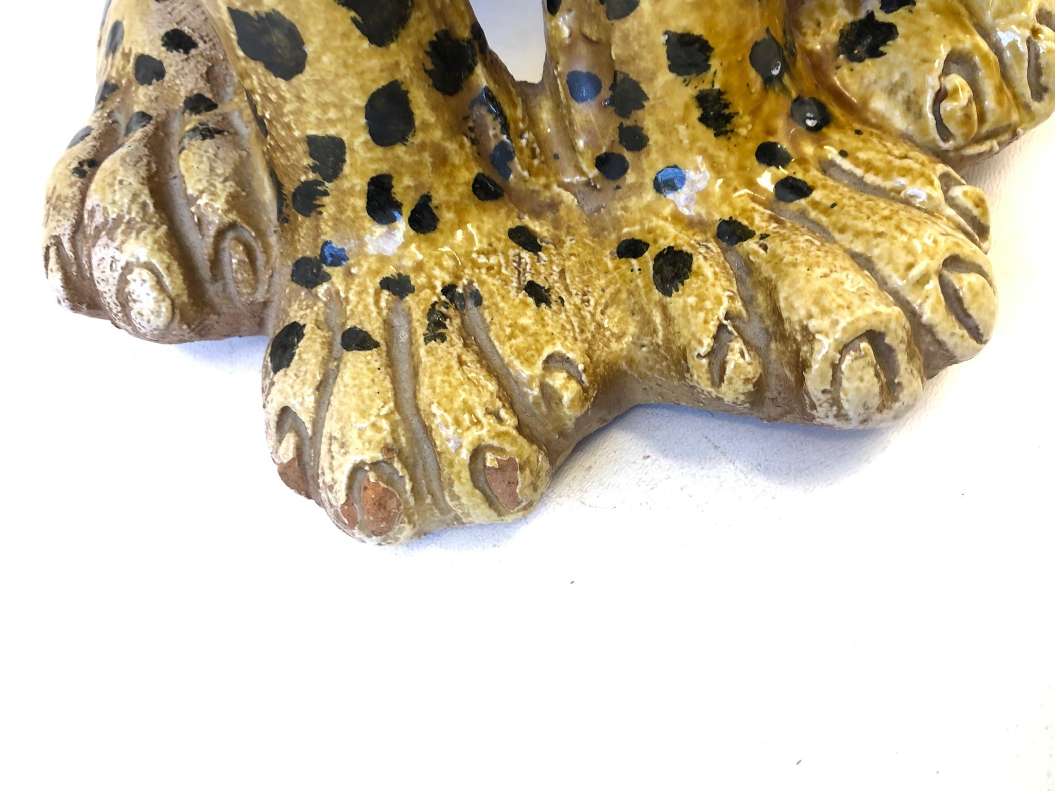 Italian Ceramic Cheetah Sculpture 1